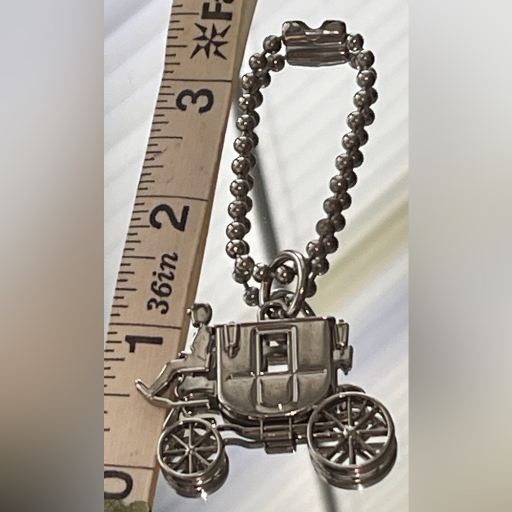 Coach Silver-tone Carriage Charm Necklace - Picture 3 of 4